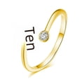 thumbnail image 5 of Anillo abierto con 26 letras en inglés, plata de ley S925, chapado en oro, exquisito anillo ajustable abierto con circonitas, 5 of 5