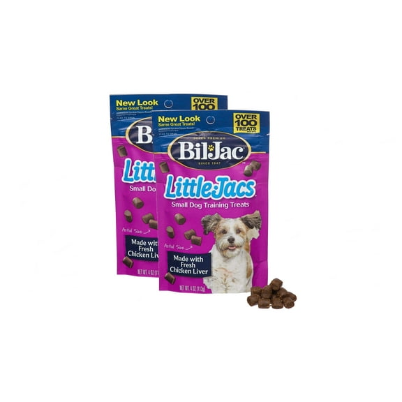 Bil-Jac Little Jacs Small Dog Liver Treats 4 oz, 2 Pack