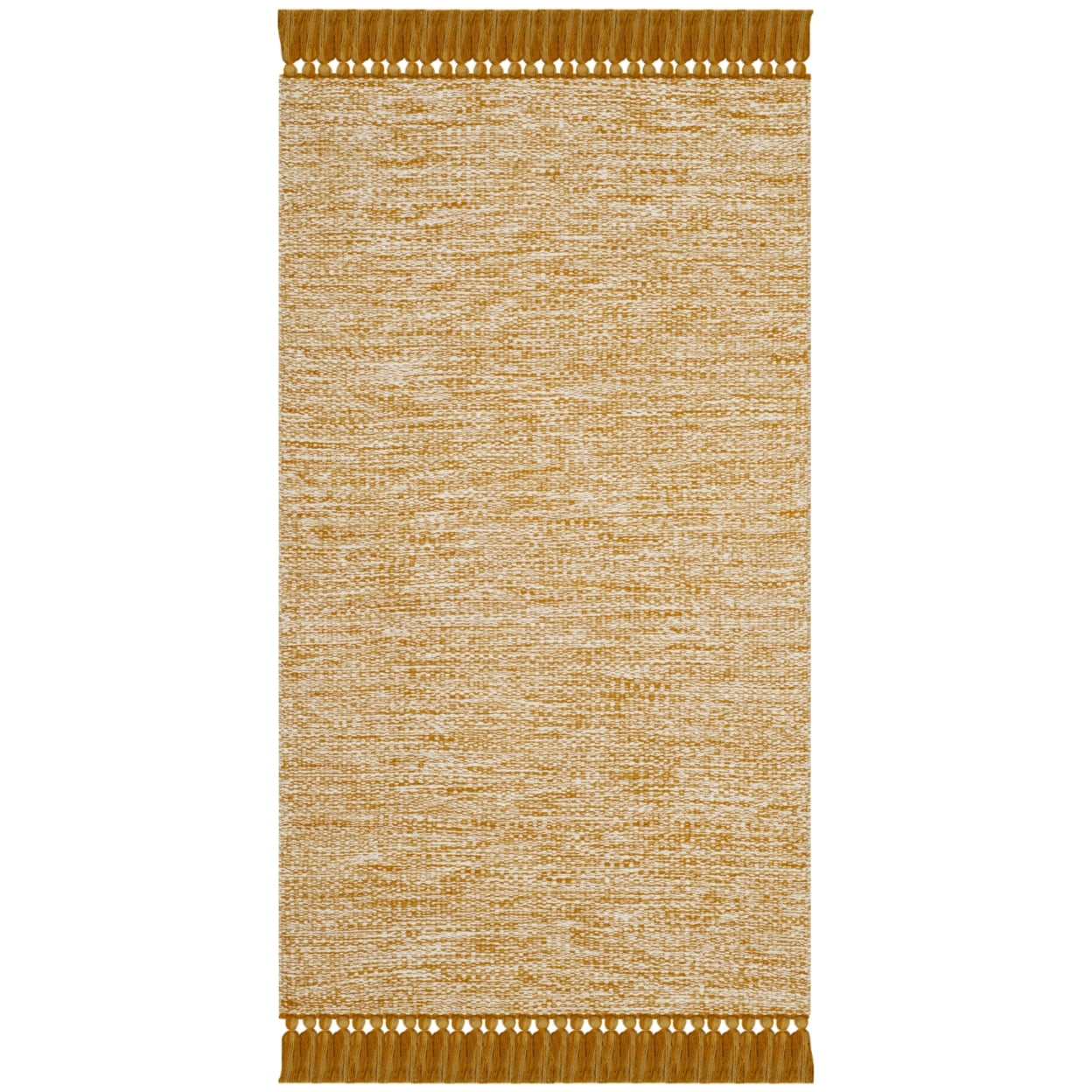 SAFAVIEH Montauk Justin Solid Braided Cotton Area Rug, Gold, 8' x 10'