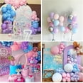 thumbnail image 5 of Hilavo Pastel Pink Blue Purple Balloons - 60pcs 12 Inch Metallic Pearl Latex Balloons for Girl Mermaid Winter Frozen Birthday Baby Shower Party Decoration, 5 of 7