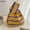 yellow, variant on Student Wide Stripe Reusable Knot Wrist Bag Knit Handbag Shopping Bags Plaid Tote Bag BLACK