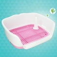 thumbnail image 2 of Removable Dog Potty Tray Keep indoor dog Floors Litter Box for Clean with indoor Rabbit Litter dog Protection Wall Pink, 2 of 9