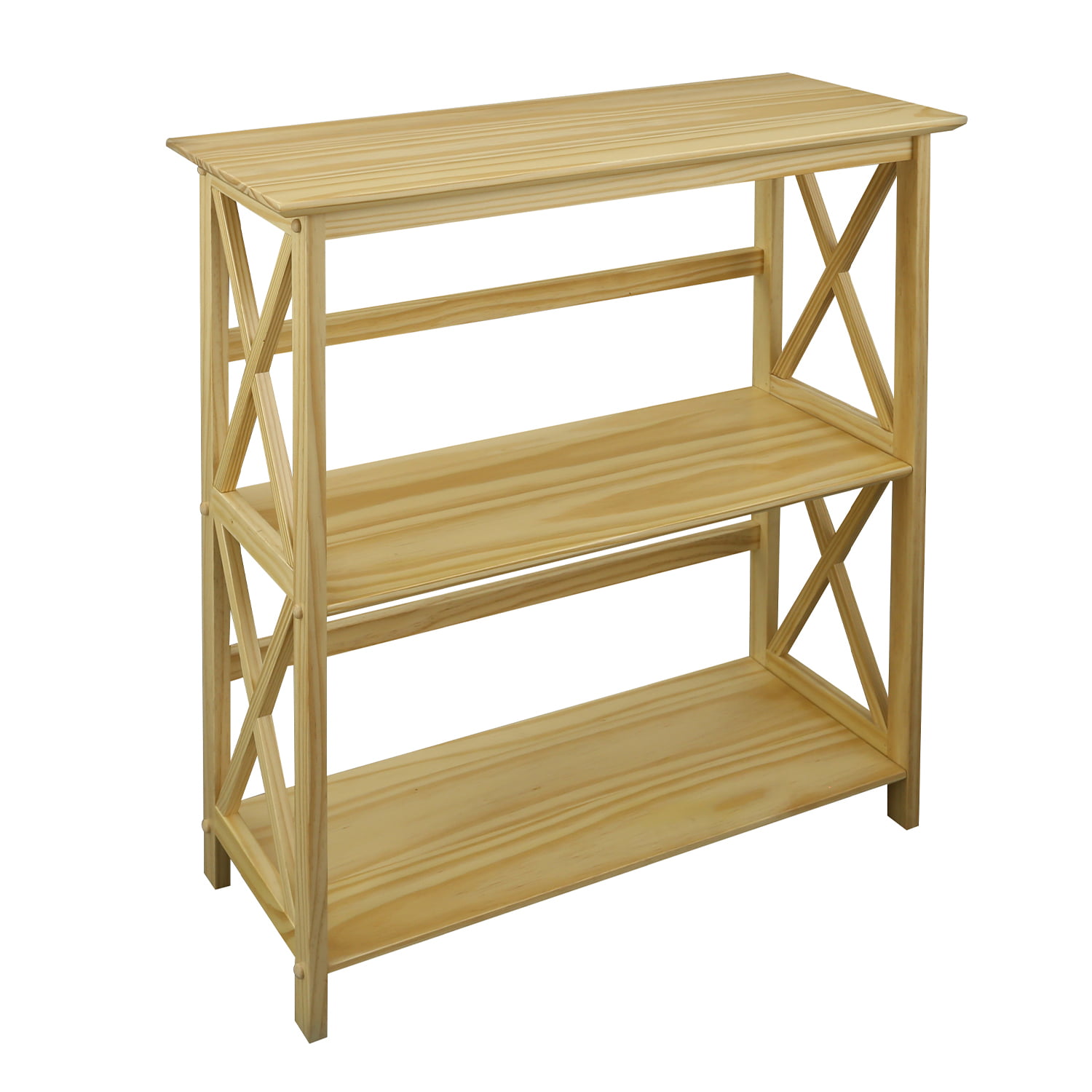 Casual Home Soild Pine Wood Montego X, Montego 5 Tier Bookcase Walnut