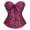 Watermelon Red, variant on Tummy Control Shapewear For Women Women'S Sexy Corset Top Bustier Plus Size Overbust Satin Floral Lace Up Trim Women, Women's Shapers XXXL