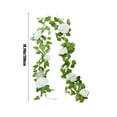 thumbnail image 3 of Clearance Under $5 Boovnll 6.5FT Flower Garland, Artificial Roses Garland Wreath Vines Green Spring Garland for Home, Farm, Fireplace, Table, Wall, Wedding Arch, Party Decor, Garland, 3 of 6