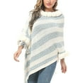 thumbnail image 6 of ZQUUVOU Shawl Wraps for Women Elegant Stripe Cape Open Front Poncho Scarf Blanket Cardigan Coat for Fall and Winte Blue, 6 of 6