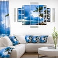 thumbnail image 1 of Window Open to Cloudy Blue Sky - Oversized Landscape Wall Art Print, 1 of 3