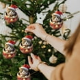thumbnail image 5 of JeashCHAT Cute Animal Christmas Ornaments, Cat Hanging Ornaments, 2D Flat Acrylic Pendant Christmas Tree Decorations, Christmas Pet&nbsp;Memorial&nbsp;Gifts, 5 of 6
