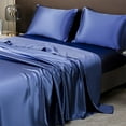 thumbnail image 3 of Hiroekza Premium Non-Slip Twin Size Fitted Sheet Mattress Cover - Breathable, Soft & Durable - Multiple Colors Available Blue, 3 of 5
