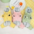 thumbnail image 6 of Multicolor Fur Ball Four Legs Cotton-padded Cloth Warm Dog Clothes Small Dog Autumn And Winter Pet Clothes pink XL, 6 of 8