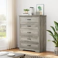 thumbnail image 1 of Commode Moderne à 5 Tiroirs, Organisateur de Garde-Robe à Tiroirs et Rangement pour Vêtements, Commodes Modernes pour Garde-Robe Salon, Chambre d'Enfant (Commode à 5 Tiroirs, Gris), 1 of 7