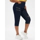 thumbnail image 1 of Pantalones Jeans Rasgados Capri Recortado Delantero Cremallera Rosegal  Vaqueros de talla grande, 1 of 5