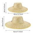 thumbnail image 3 of Clearance Wide Brim Straw Sun Hat for Men Women, UPF 50+ UV Protection Breathable Straw Hat, Lightweight Packable Gardening Hat for Outdoor Farming, Beach, Hiking, Summer Accessories 40cm, 3 of 9