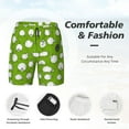 thumbnail image 5 of Sigee Funny Sheep Doing Yoga Print Mens Swim Trunks with Compression Liner Quick Dry Swim Stretch Beach Shorts with Pockets,S-3XL, 5 of 7