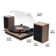 thumbnail image 2 of Tocadiscos Victrola Montauk Nogal Vinilo Estilo Rústico con Bluetooth y Salida RCA, 2 of 9