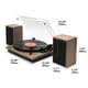 thumbnail image 2 of Tocadiscos Victrola Montauk Nogal Vinilo Estilo Rústico con Bluetooth y Salida RCA, 2 of 9