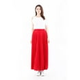 thumbnail image 2 of Red Chiffon Pleated Maxi Skirt with Elastic Waist Band, 2 of 5