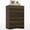 Dark Brown-6 Drawers, variant on Aiho White 3 Drawer Dresser, Modern Wood Chest with Anti-Tip Device & Recessed Handles for Bedroom Living Room