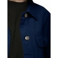 thumbnail image 6 of Women Casual Corduroy Button Down Long Sleeve Short Crop Jacket Coat, Indigo Blue, Medium, 6 of 6