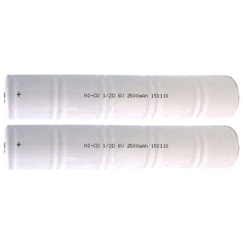Lot de 2 Piles NDDR 6 Volts (2600 mAh) pour Streamlight (SL20, SL20S, SL20X) et Lampes de Poche Maglite