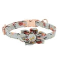 thumbnail image 1 of Collar para mascotas con nudo de flores, Collar de perro transpirable de algodón, Collar decorativo ajustable para perros y gatos, estilo pétalos, 1 of 8