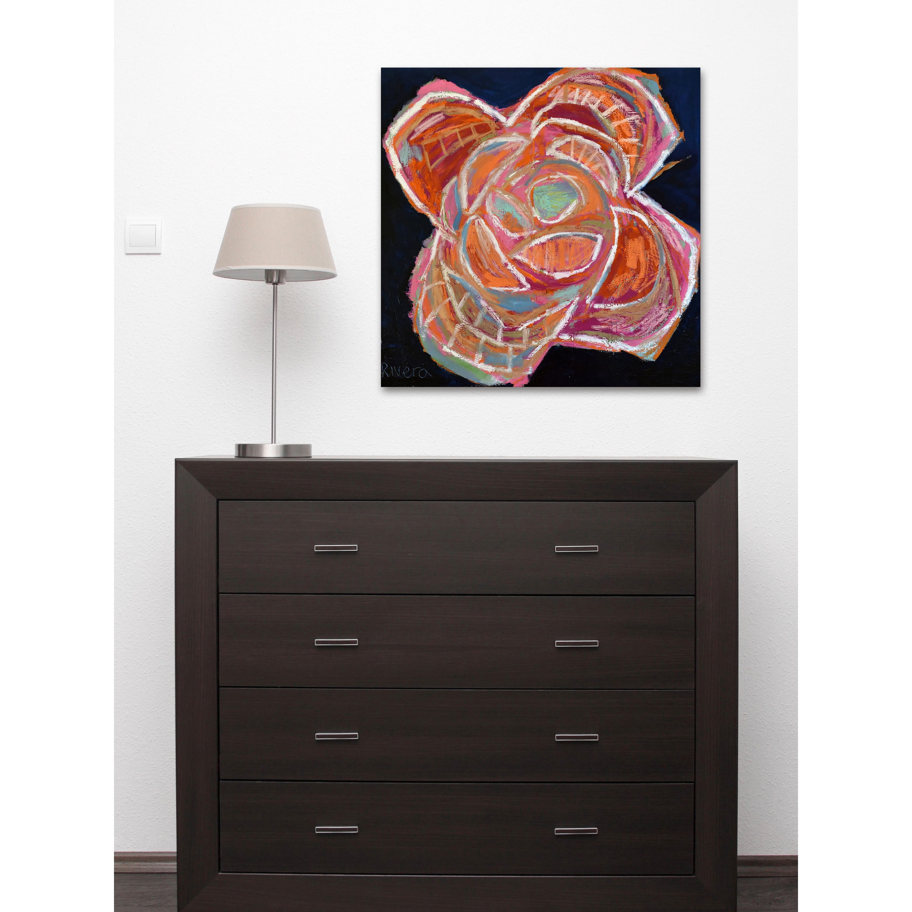 Marmont Hill "Colorful Magnolia II" by Michelle Rivera Painting Print on Wrapped Canvas