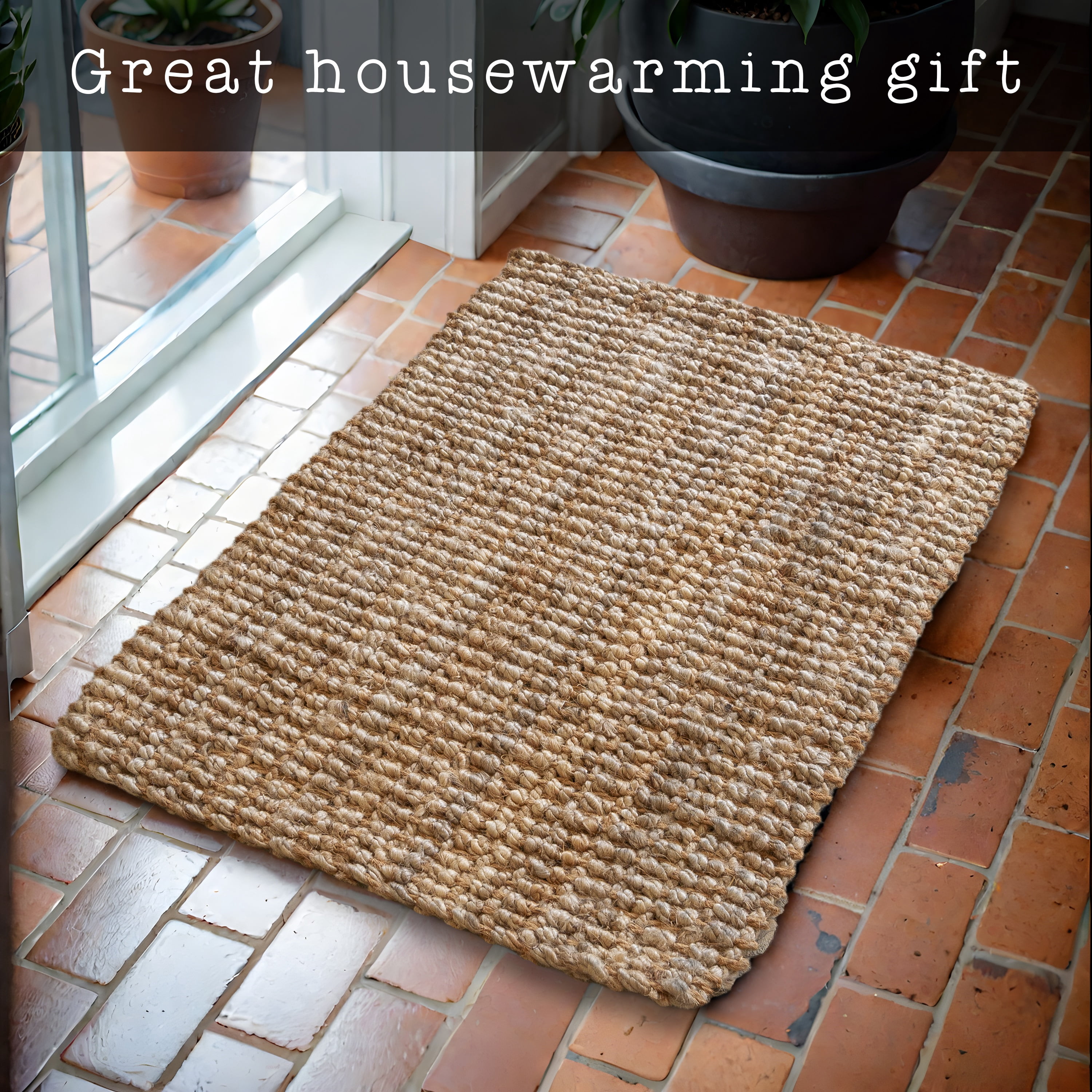 Jute Welcome Mat Woven Coir Doormat 30x17 Inch Welcome Mat Indoor Outdoor Door Mat