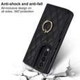 thumbnail image 2 of TECH CIRCLE for Samsung Galaxy Z Fold 3 Wallet Case with Ring Holder, Premium Diamond PU Leather Magnetic Clasp Kickstand Heavy Duty Protective Card Cash Slot Cover,Black, 2 of 5