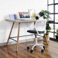 thumbnail image 2 of Ergonomic Home Office Desk Chair with Adjustable Height, Rolling Base, and Breathable Backrest, White, 2 of 8