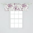 thumbnail image 2 of Floral Window Valance, Classical Vibe Jungle Theme Illustrated Flower Sketch on Beige Tone Back, Curtain Valance for Kitchen Bedroom with Rod Pocket, 54" X 18", Plum Pale Almond Green, by Ambesonne, 2 of 2