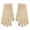 Beige, variant on Women Double Layer Lined Knit Touch Screen Gloves Windproof Cold Weather Driving Cycling Outdoor Winter Gloves Khaki One Size