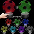 thumbnail image 2 of Soccer 3D LED Night Light for Kid Girl,3D Optical Illusion Lamp Nightlight for Bedroom Lamps with Remote Control 16 Color Touch Operated USB Battery Power Holiday Home Decor Xmas Birthday, 2 of 5