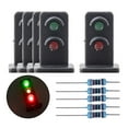 thumbnail image 3 of Milaget 1:87 HO Scale Train Model Light Ornament Miniature Table Micro Landscape Model 5Pcs 2 Lights Lamps, 3 of 9