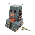 thumbnail image 4 of Robot de cuerda de juguete de hojalata, mecanismo de relojería, decoración de estantería Vintage, juguetes de hojalata Retro, adorno de Robot para, 4 of 8