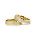 thumbnail image 2 of Matching 18k Gold & Platinum Hammered Wedding Band Set, 2 of 2