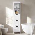 thumbnail image 6 of Renwick Modern Bathroom Storage Cabinet, 12" L x 12" W x 56" H, White, 6 of 7
