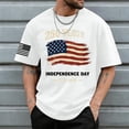 thumbnail image 2 of FUZHIQ 250th 4th Of July Shirts for Men American Flag Print Elastic 250th Anniversary Shirt Trendy Birthday Patriotic Tops, 2 of 6
