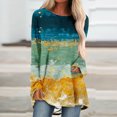 thumbnail image 2 of gakvbuo Plus Size Pullover Shirt for Womens Fall Long Sleeve Crew Neck T-Shirt Sleepwear Tunic Tops Loose Fit Flowy Printed Blouse Tops, 2 of 5