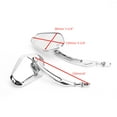 thumbnail image 3 of Chrome Diamond Rearview Mirrors Motorcycle For Cruiser Touring Chopper Sportster, 3 of 9