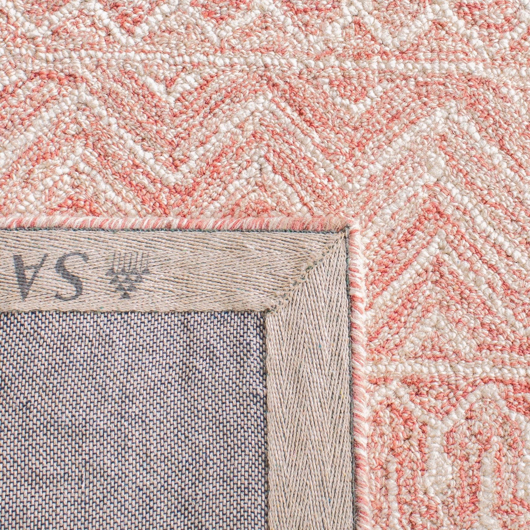 SAFAVIEH Micro-Loop Daithi Geometric Area Rug, Pink/Ivory, 2'6" x 4'