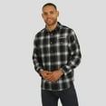 thumbnail image 4 of Men's Darius Rucker Collection by Fanatics Black Houston Texans Flannel Plaid Full-Snap Shirt, 4 of 6