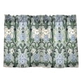 thumbnail image 7 of Yayeee Kitchen Curtains Tier Pair Light Filtering 27"x24" Rod Pocket Short Cafe Window Panel, Blue Blossom, 7 of 7