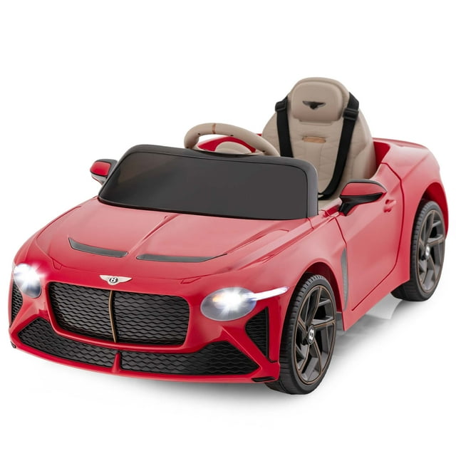 Costway 12V Licensed Bentley Bacalar Kids Electric Ride-on Car with Remote Control Red