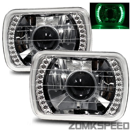 1995 1996 1997 Toyota Tacoma 7X6 H6014 H6052 H6054 Chrome Crystal Square Projector Headlights 