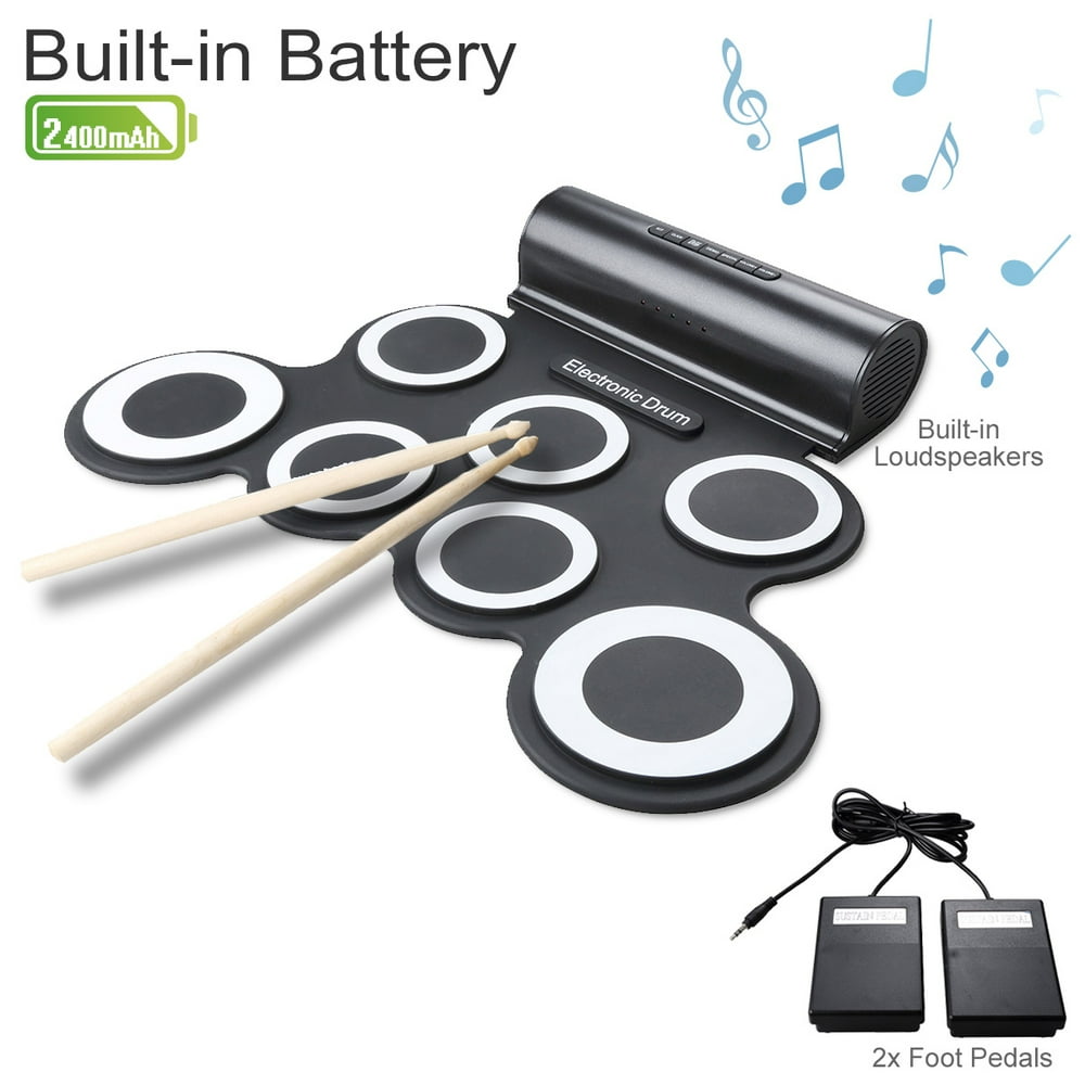 Electronic Drum Set, Roll Up Drum Practice Pad Midi Drum Kit with