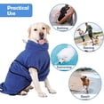 thumbnail image 4 of Bata de baño de microfibra para perros, lavable, pijama de secado rápido, toalla absorbente, abrigo para mascotas (M, azul), 4 of 5