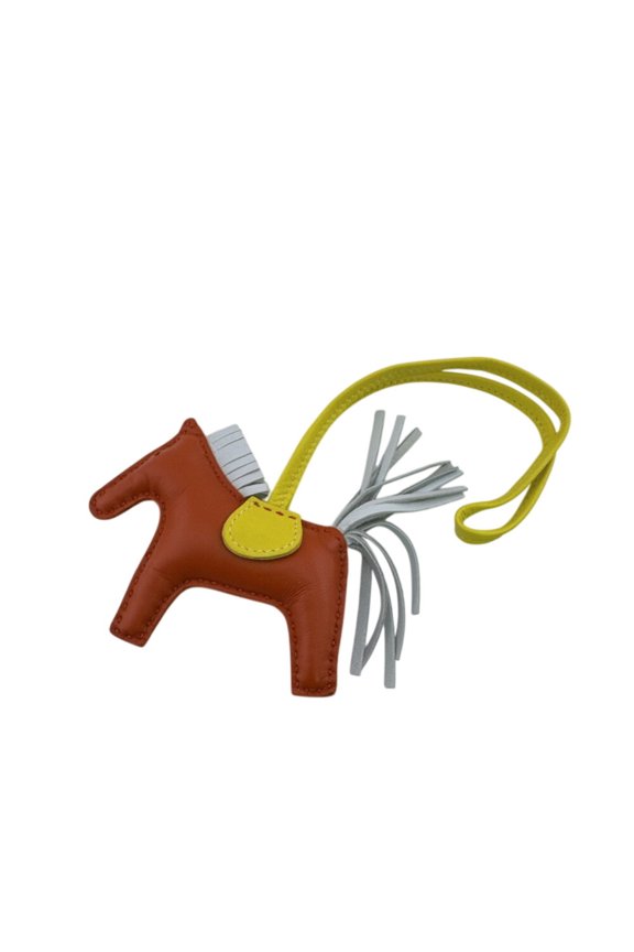 Pre-Owned HERMES Rodeo PM Horse Strap Keychain Charm Bag Red