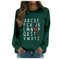 thumbnail image 1 of TINZ Chandail à Capuche Tendance pour Femmes, Imprimé Lettre, Col Rond, Automne & Hiver, Manches Longues, Veste à Cordon, Chandails en Molleton Col pour Femmes, 1 of 4
