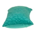 thumbnail image 3 of Aqua Quilted Velvet Geo Lumbar Decorative Pillow, 3 of 3
