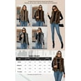 thumbnail image 6 of FIOPHY Womens Faux Fur Vest Stand Collar Sleeveless Open Front Cardigan Top Fuzzy Coats Jacket Fluffy Outwear with Pockets, Coffee,L, 6 of 7